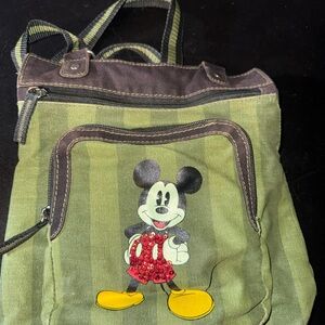 Green Mickey Mouse Backpack